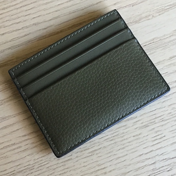 Michael Kors Cooper Olive Leather Card Holder Case - Picture 2 of 7